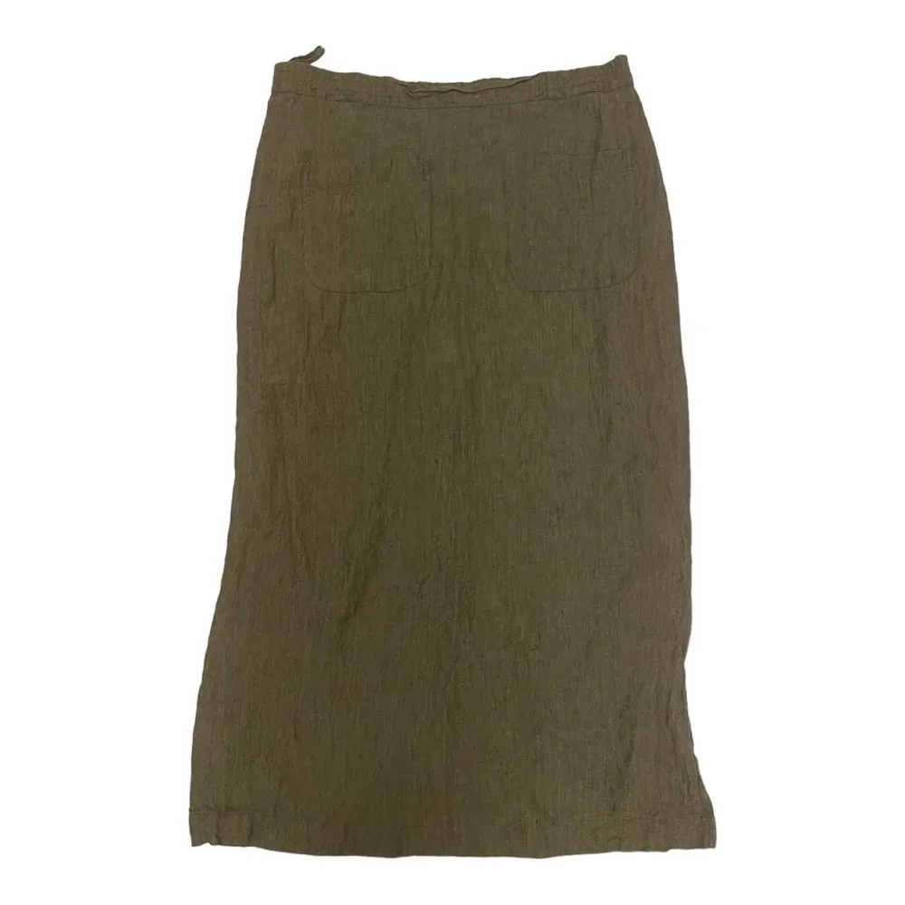 Eskandar Neiman Marcus Long Maxi Skirt Front Pockets Made in England Size 1